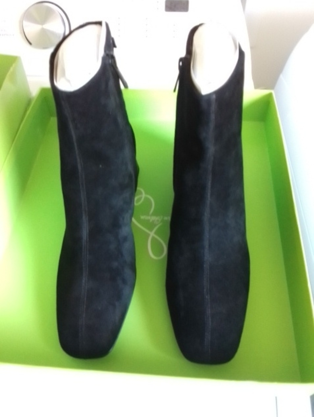 Black Suede Ankle Boots - Women's Zip Bootie